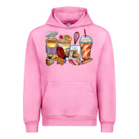 Fuchsia Pink bakery coffee cups Urban Hoodie - Zillion Design Studio