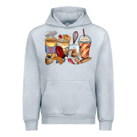 Heather Grey bakery coffee cups Urban Hoodie - Zillion Design Studio