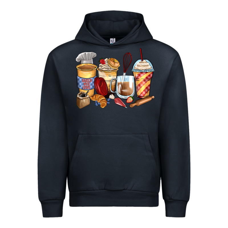 Bakery Coffee Cups Urban Hoodie by Zillion Design Studio | Teevron