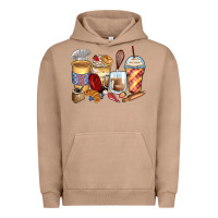Pigment Burro bakery coffee cups Urban Hoodie - Zillion Design Studio