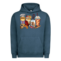 Pigment Midnight Navy bakery coffee cups Urban Hoodie - Zillion Design Studio