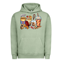 Pigment Oil Green bakery coffee cups Urban Hoodie - Zillion Design Studio