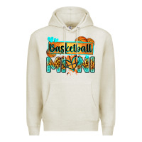 Oatmeal Heather basketball mini with leopard Premium Hoodie - Zillion Design Studio
