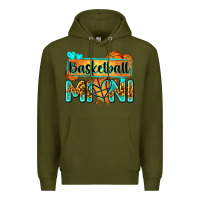 Army Green basketball mini with leopard Premium Hoodie - Zillion Design Studio