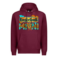 Burgundy basketball mini with leopard Premium Hoodie - Zillion Design Studio