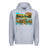 Heather Grey basketball mini with leopard Premium Hoodie - Zillion Design Studio