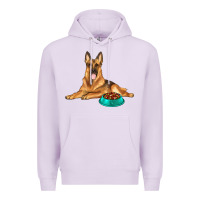 Lilac german shepherd with food bowl Premium Hoodie - texasbilliewilder