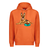 Carrot german shepherd with food bowl Premium Hoodie - texasbilliewilder