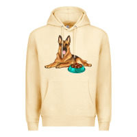 Pina Colada german shepherd with food bowl Premium Hoodie - texasbilliewilder
