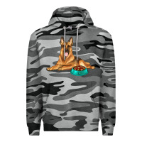 Slate Camo german shepherd with food bowl Premium Hoodie - texasbilliewilder