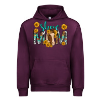 Mauve Wine show mom with horse mothers day Urban Hoodie - texasbilliewilder
