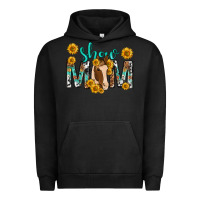 Pigment Black show mom with horse mothers day Urban Hoodie - texasbilliewilder