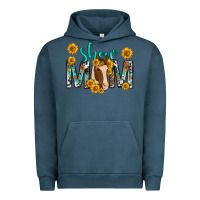 Pigment Midnight Navy show mom with horse mothers day Urban Hoodie - texasbilliewilder