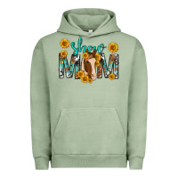 Pigment Oil Green show mom with horse mothers day Urban Hoodie - texasbilliewilder