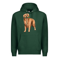Sports Green golden retriever with toys Premium Hoodie - texasbilliewilder