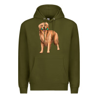 Army Green golden retriever with toys Premium Hoodie - texasbilliewilder