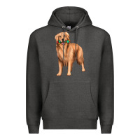 Charcoal Heather golden retriever with toys Premium Hoodie - texasbilliewilder