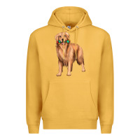 Mustard golden retriever with toys Premium Hoodie - texasbilliewilder