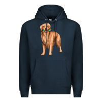 Navy golden retriever with toys Premium Hoodie - texasbilliewilder
