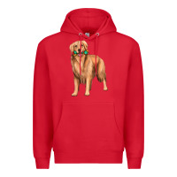 Red golden retriever with toys Premium Hoodie - texasbilliewilder