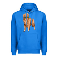 True Royal golden retriever with toys Premium Hoodie - texasbilliewilder
