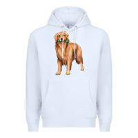 White golden retriever with toys Premium Hoodie - texasbilliewilder