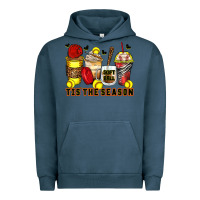 Pigment Midnight Navy tis' the season softball coffee cups Urban Hoodie - Zillion Design Studio