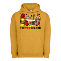 Pigment Peanut Butter tis' the season softball coffee cups Urban Hoodie - Zillion Design Studio