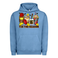 Pigment Pebble Blue tis' the season softball coffee cups Urban Hoodie - Zillion Design Studio