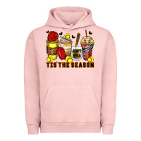 Pigment Salmon tis' the season softball coffee cups Urban Hoodie - Zillion Design Studio