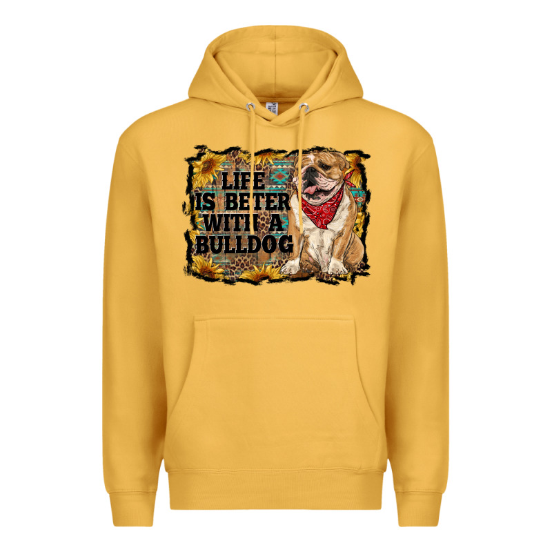 Life Is Better With A Bulldog Premium Hoodie by RanaPortraitStore | Teevron