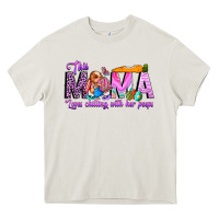 Cream This Mama is chilling with her Heavy Core Tee - CowhideDigitalArt