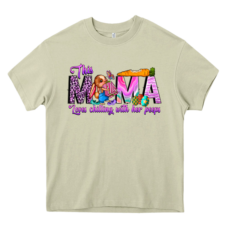 This Mama Is Chilling With Her Heavy Core Tee by CowhideDigitalArt | Teevron