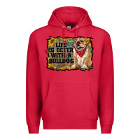 Cardinal life is better with a bulldog Premium Hoodie - RanaPortraitStore