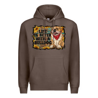 Coffee life is better with a bulldog Premium Hoodie - RanaPortraitStore