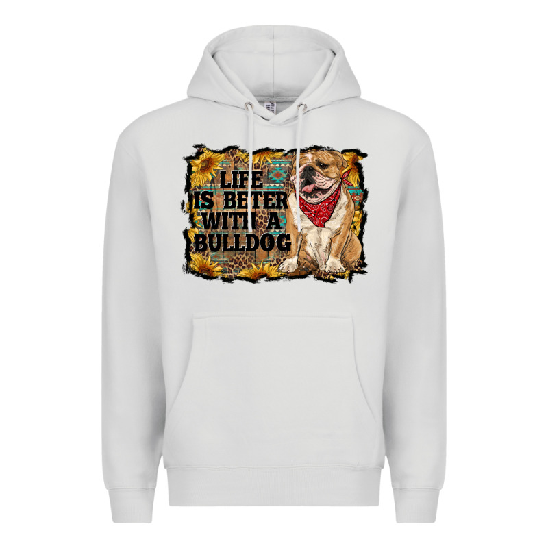 Life Is Better With A Bulldog Premium Hoodie by RanaPortraitStore | Teevron