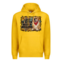Lemon life is better with a bulldog Premium Hoodie - RanaPortraitStore