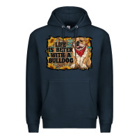 Navy life is better with a bulldog Premium Hoodie - RanaPortraitStore