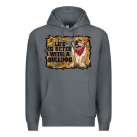 Rock life is better with a bulldog Premium Hoodie - RanaPortraitStore