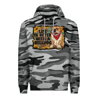 Slate Camo life is better with a bulldog Premium Hoodie - RanaPortraitStore