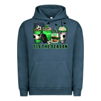 Pigment Midnight Navy tis' the season soccer coffee cups Urban Hoodie - Zillion Design Studio
