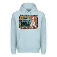 Blue Mist life is better with a beagle Premium Hoodie - RanaPortraitStore