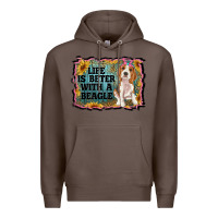 Coffee life is better with a beagle Premium Hoodie - RanaPortraitStore