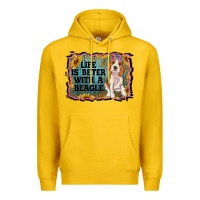 Lemon life is better with a beagle Premium Hoodie - RanaPortraitStore