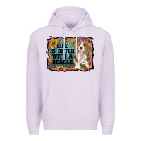 Lilac life is better with a beagle Premium Hoodie - RanaPortraitStore