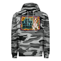 Slate Camo life is better with a beagle Premium Hoodie - RanaPortraitStore