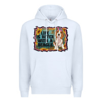 White life is better with a beagle Premium Hoodie - RanaPortraitStore