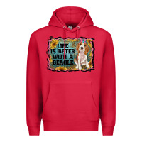 Cardinal life is better with a beagle Premium Hoodie - RanaPortraitStore