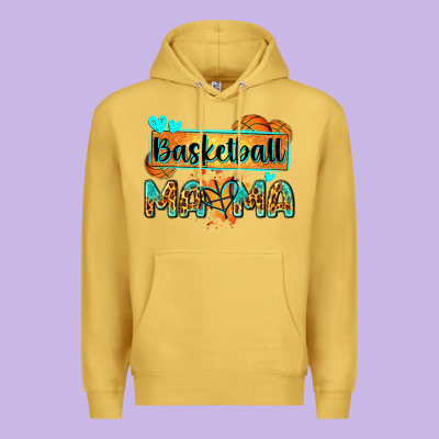 Basketball Mama With Leopard Premium Hoodie Designed By Zillion Design Studio