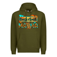 Army Green basketball mama with leopard Premium Hoodie - Zillion Design Studio